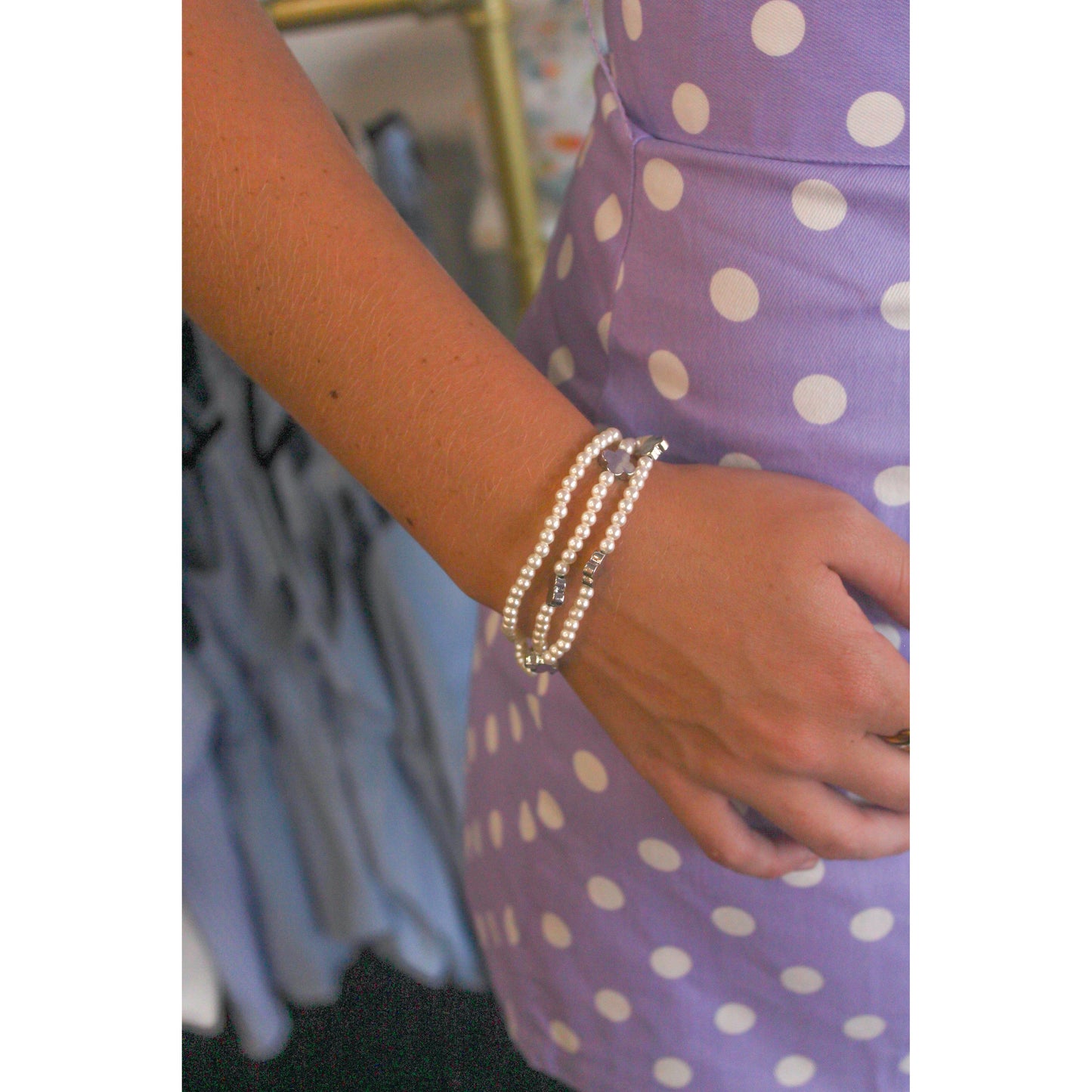 Pearls and Petals Bracelet - SILVER