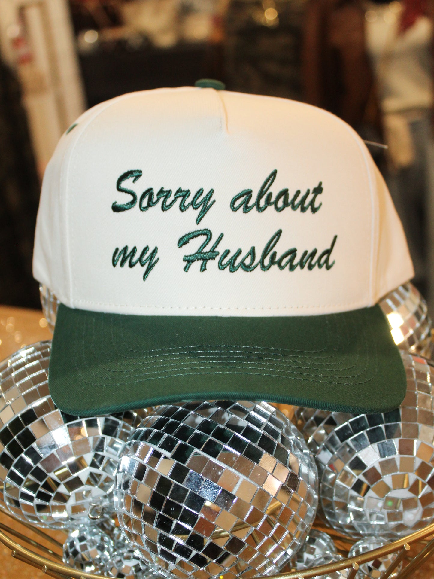 Sorry About My Husband Fabric Hat