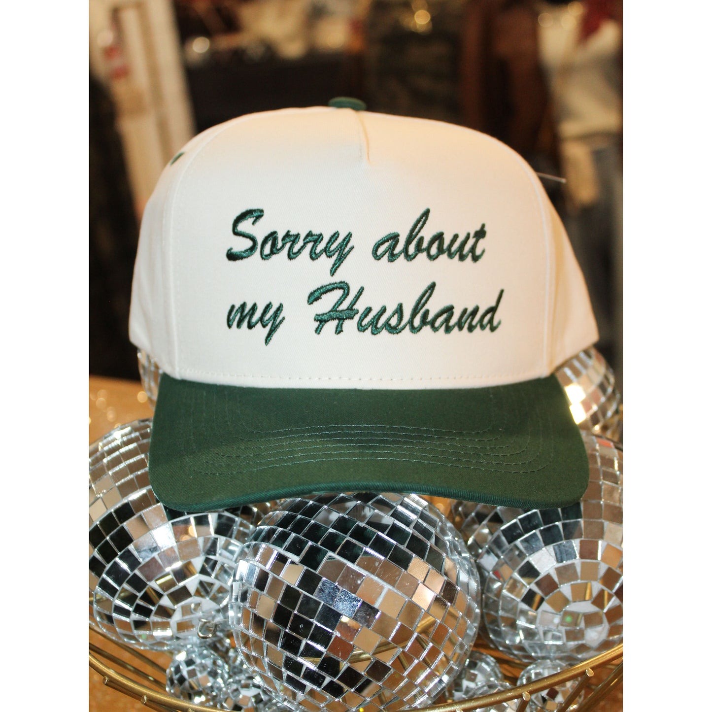 Sorry About My Husband Fabric Hat