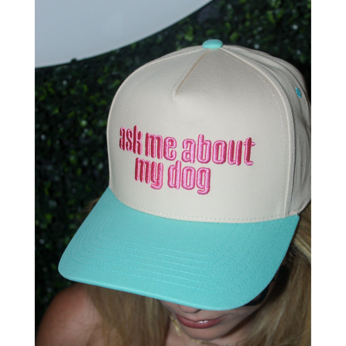Ask Me About My Dog Fabric Hat
