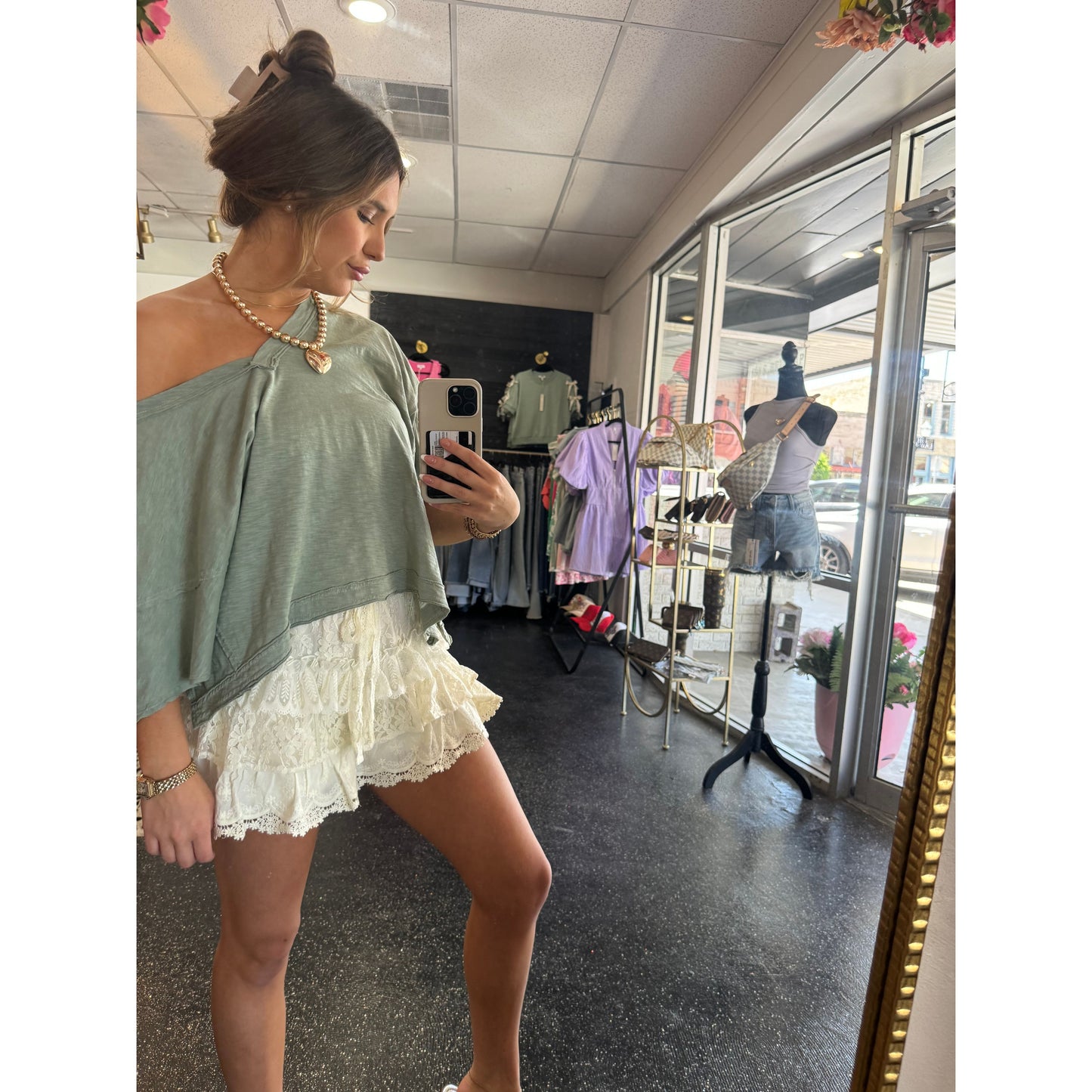 Lace Tiered Shorts