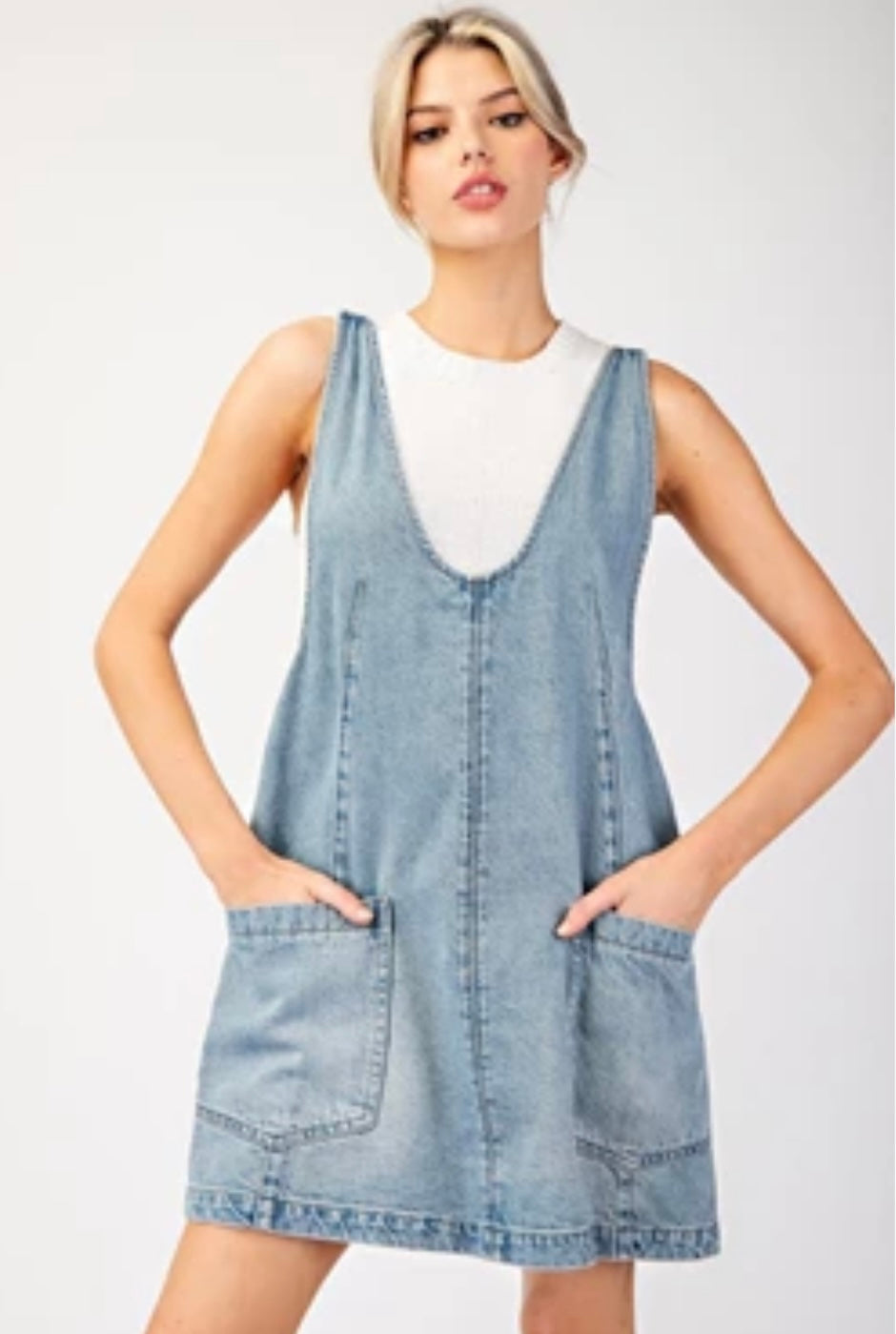Denim Overall Dress