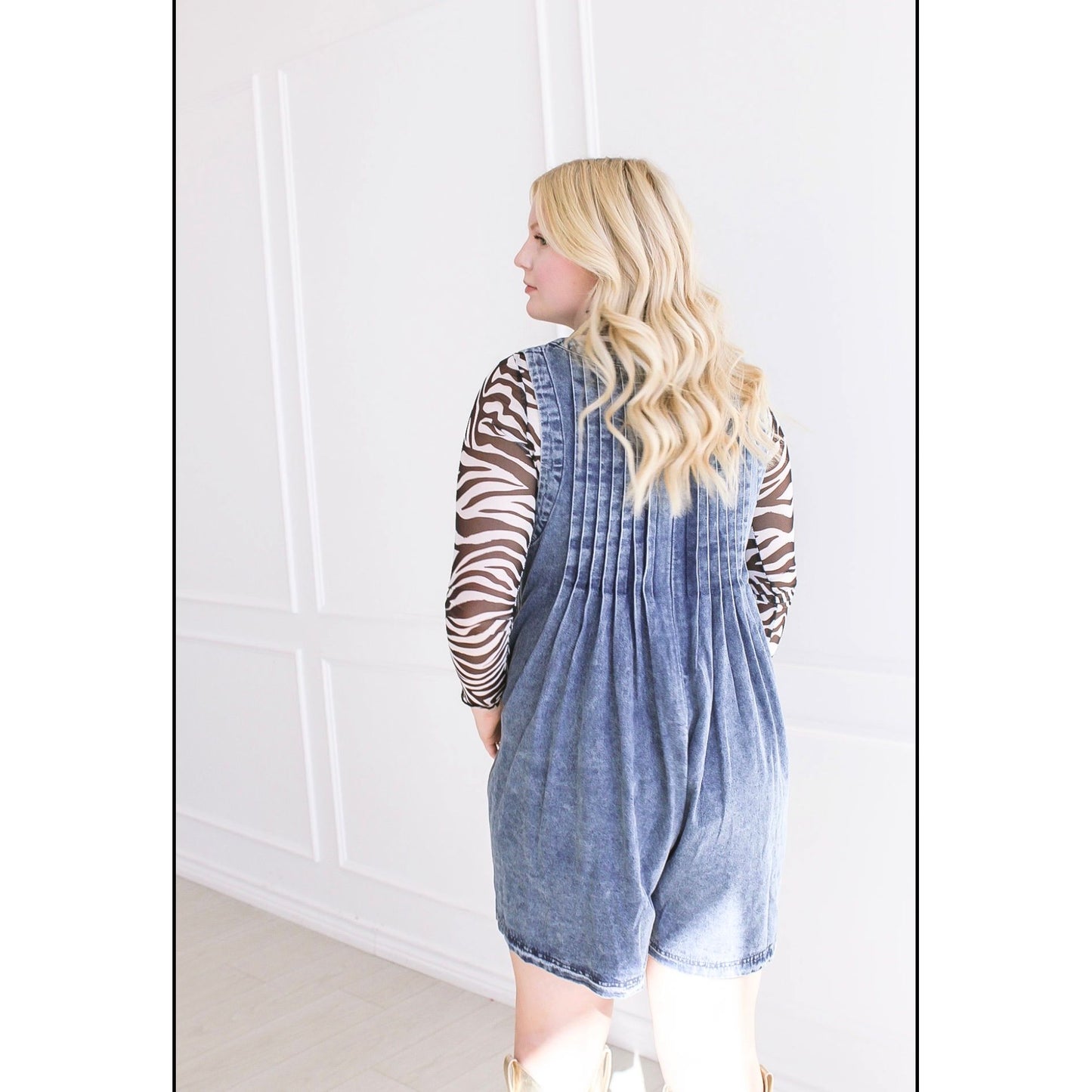 The Harper Denim Romper