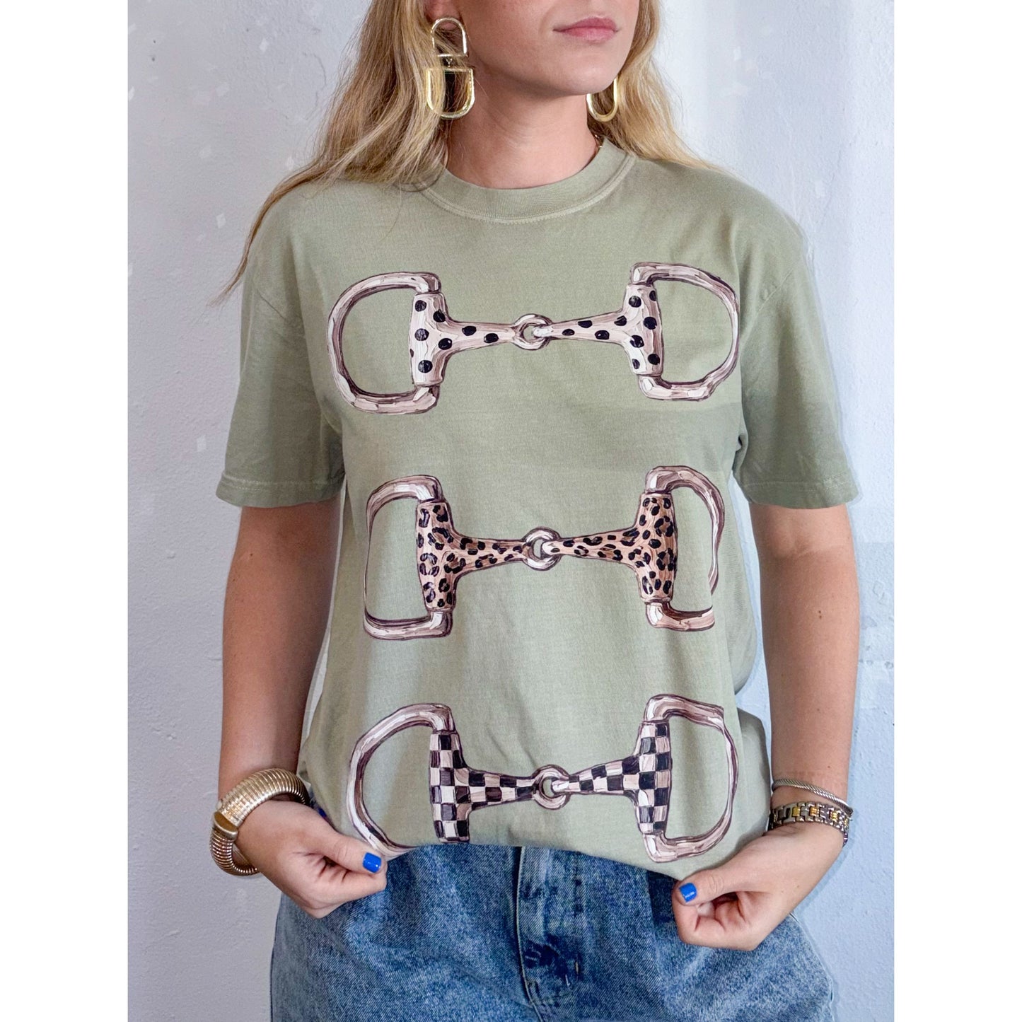 The Horse Bit Tee- Sage Green