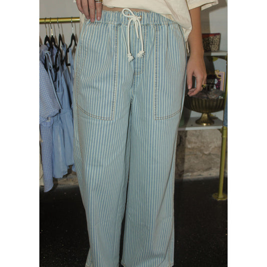 Pretty In Pinstripe Jeans