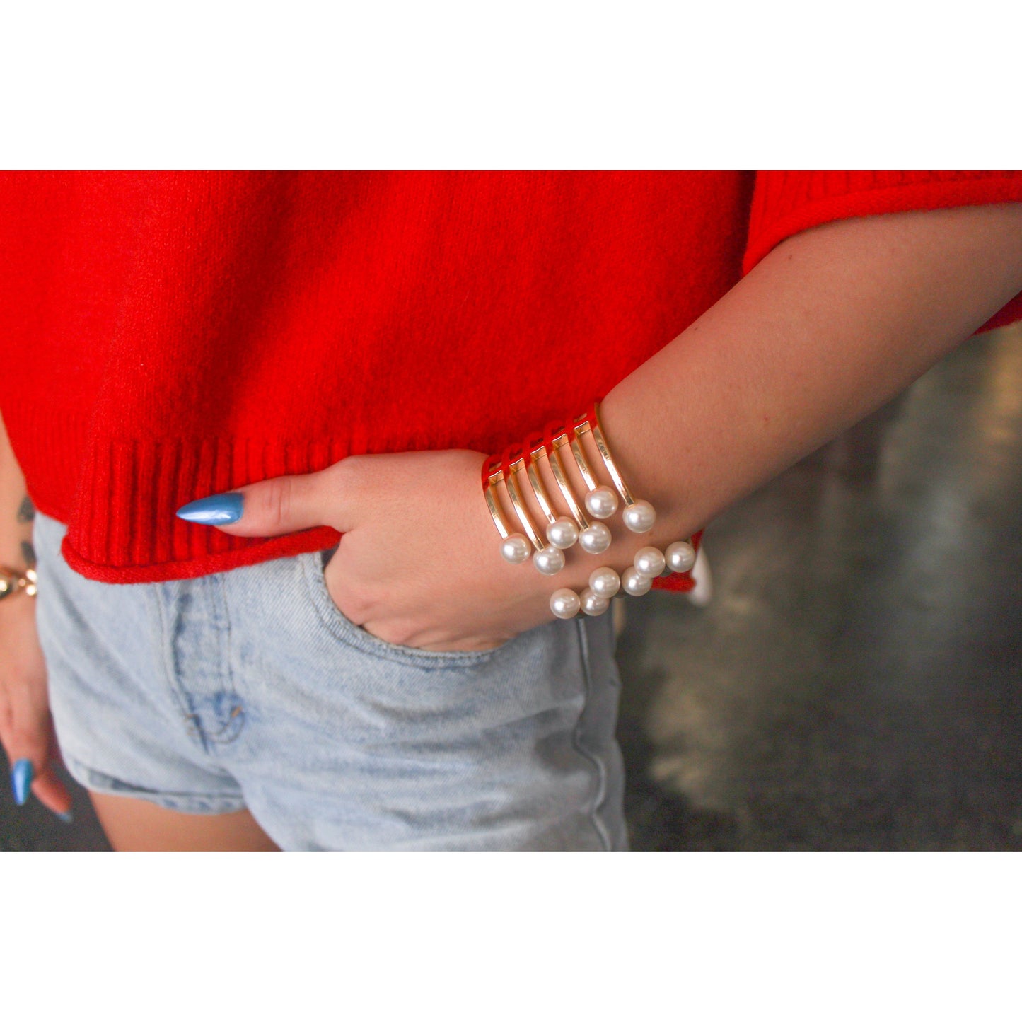 Uptown Pearl Cuff - GOLD