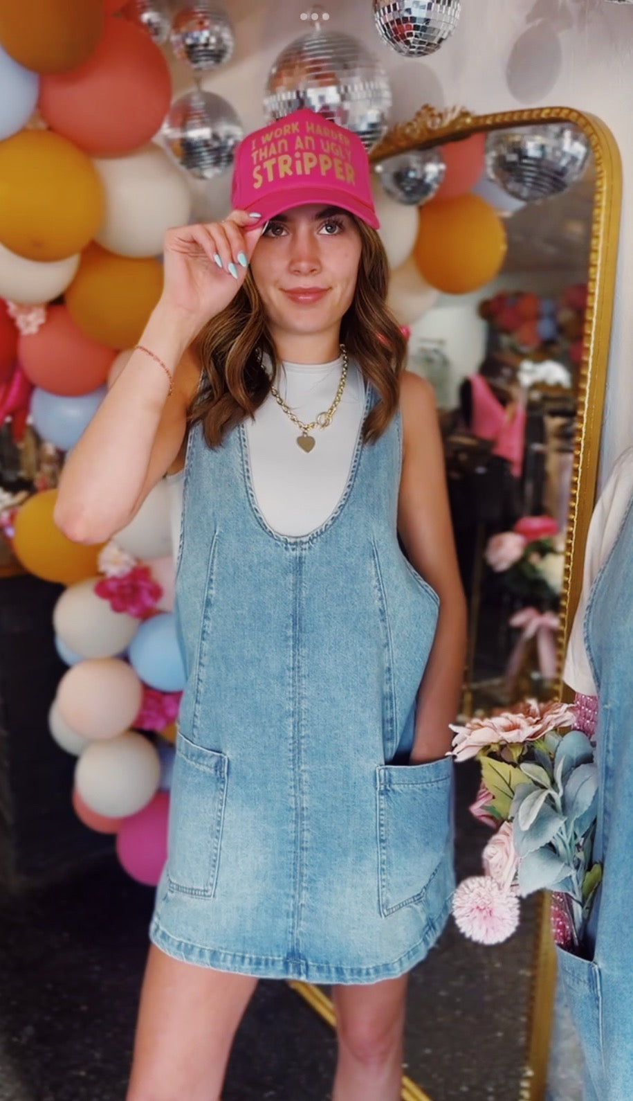Denim Overall Dress