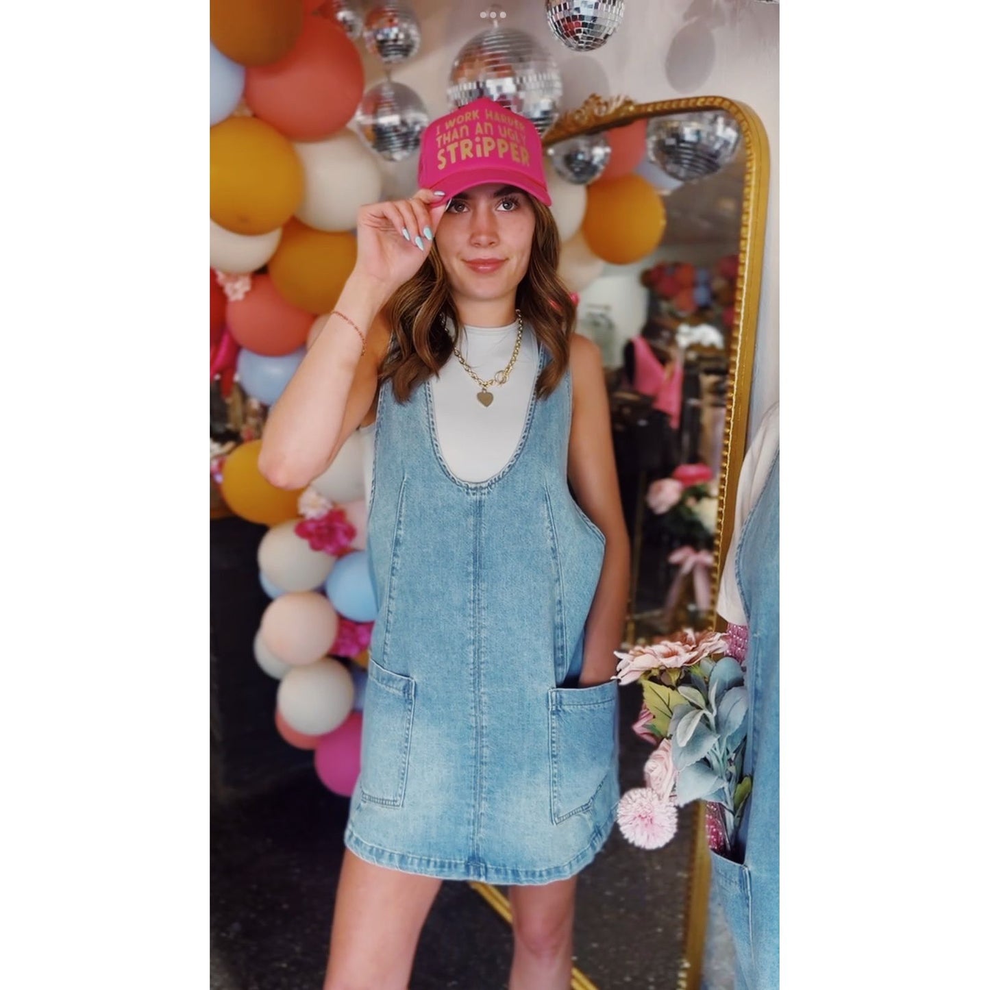 Denim Overall Dress
