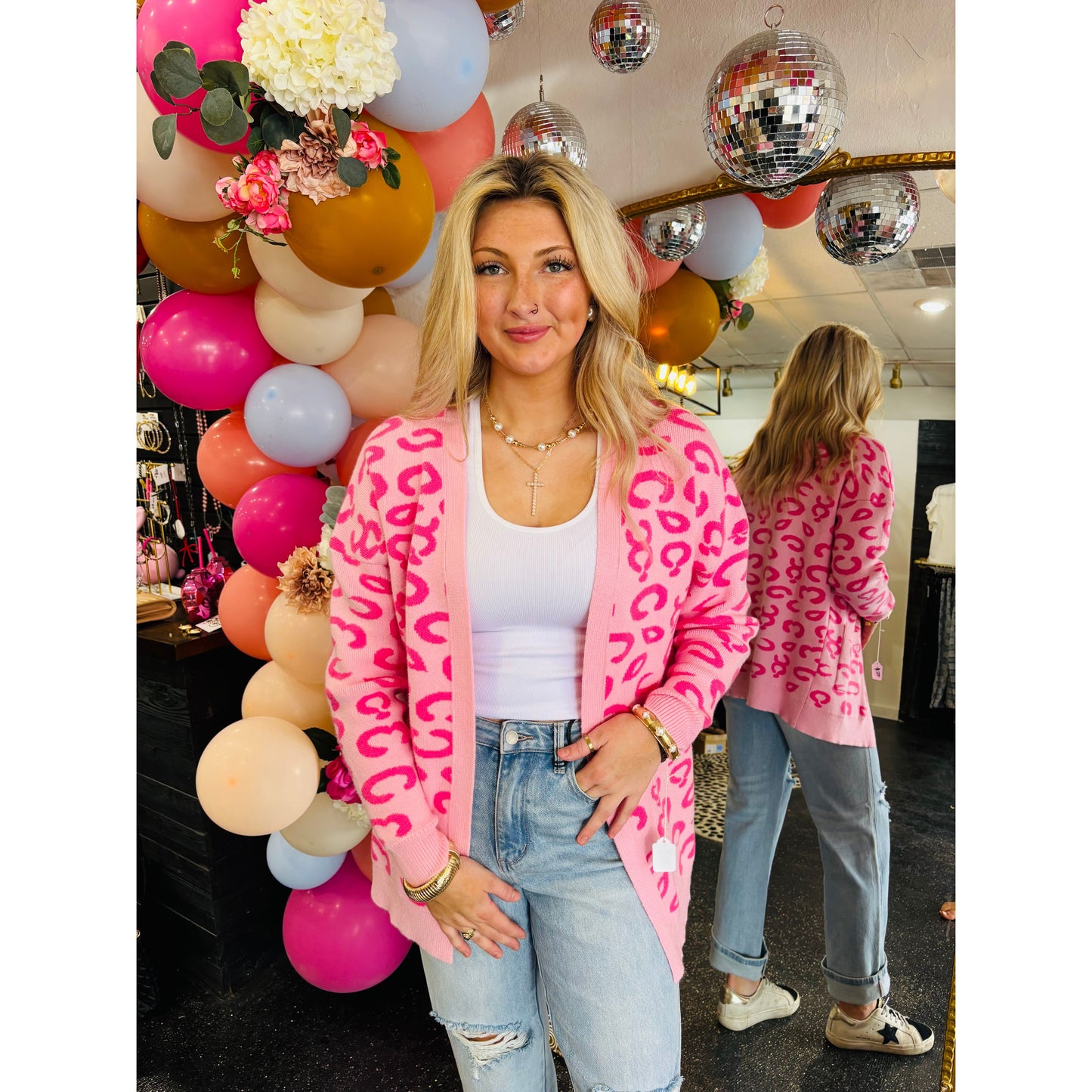 Pink Cheetah Cardigan