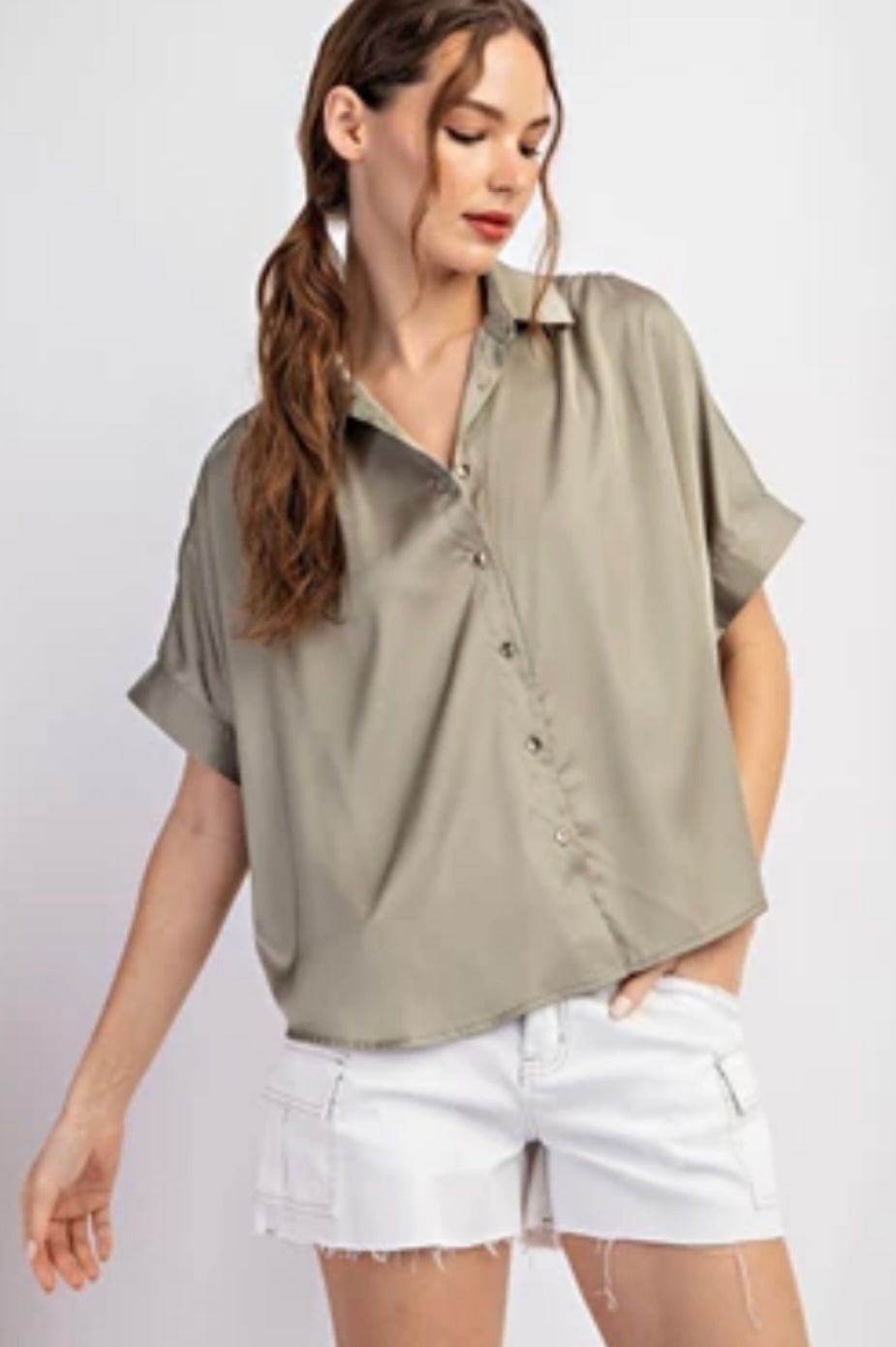 Green Silk Top
