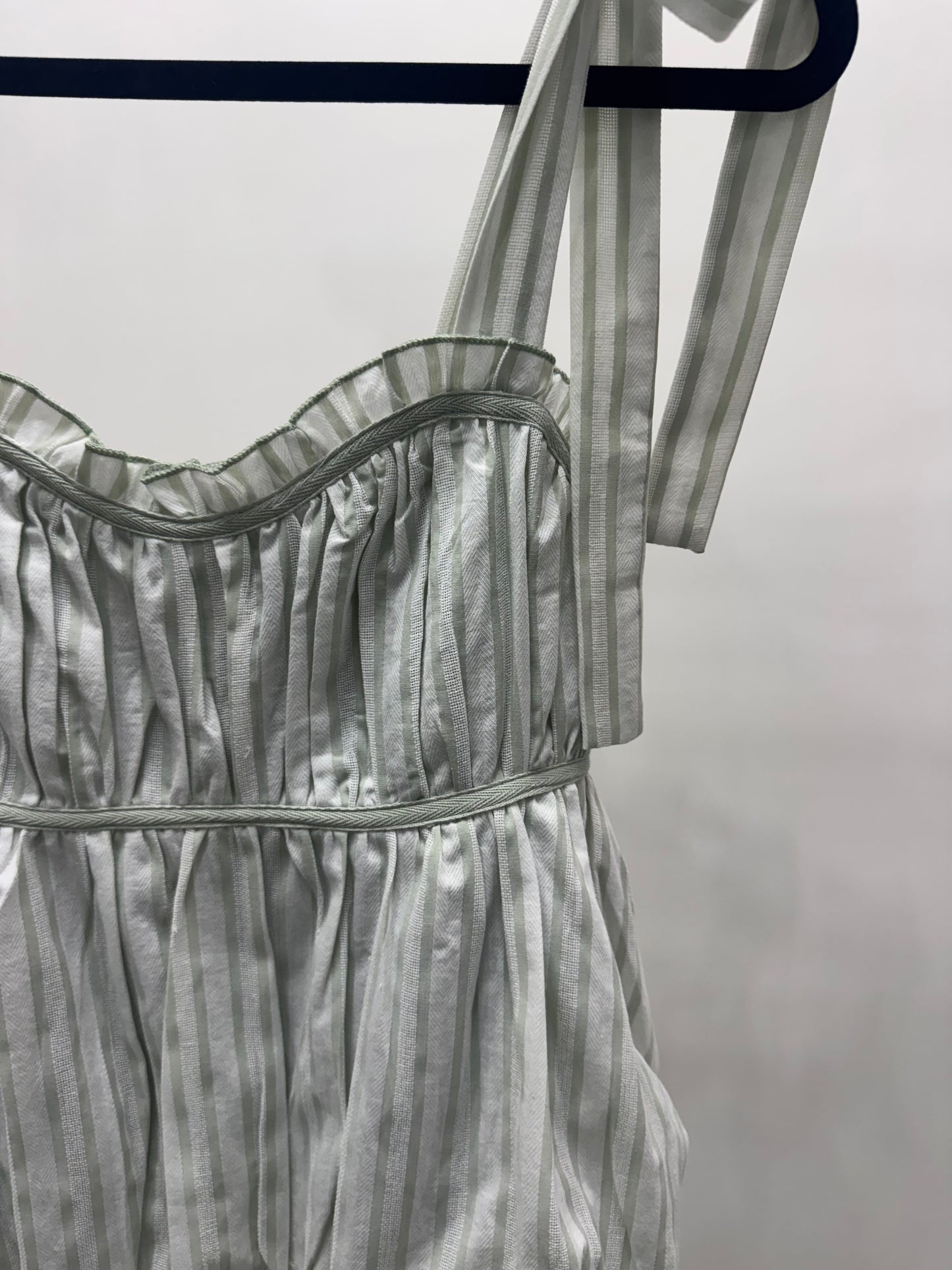 Striped Puff Babydoll Top