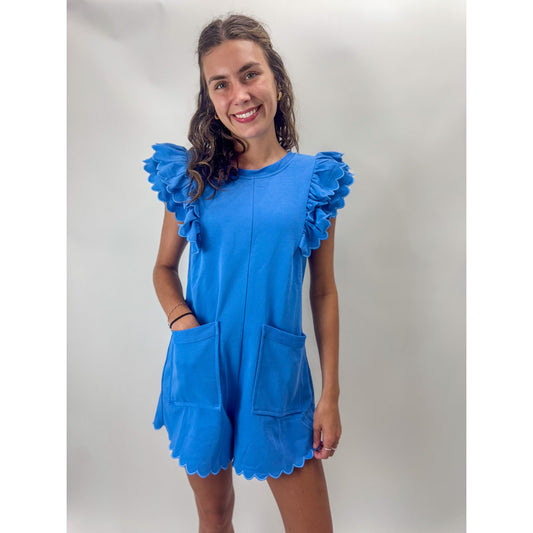 Scalloped Sea Romper