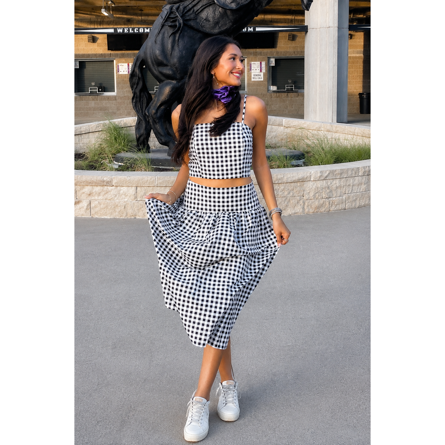 Gingham Girl Set