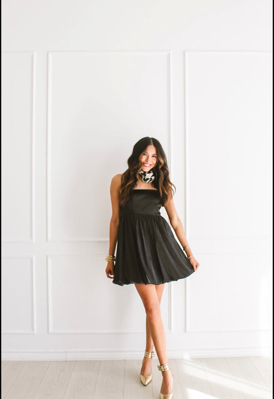 Pop the Noir Party Dress