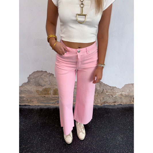 Pink Velvet Wide Legs