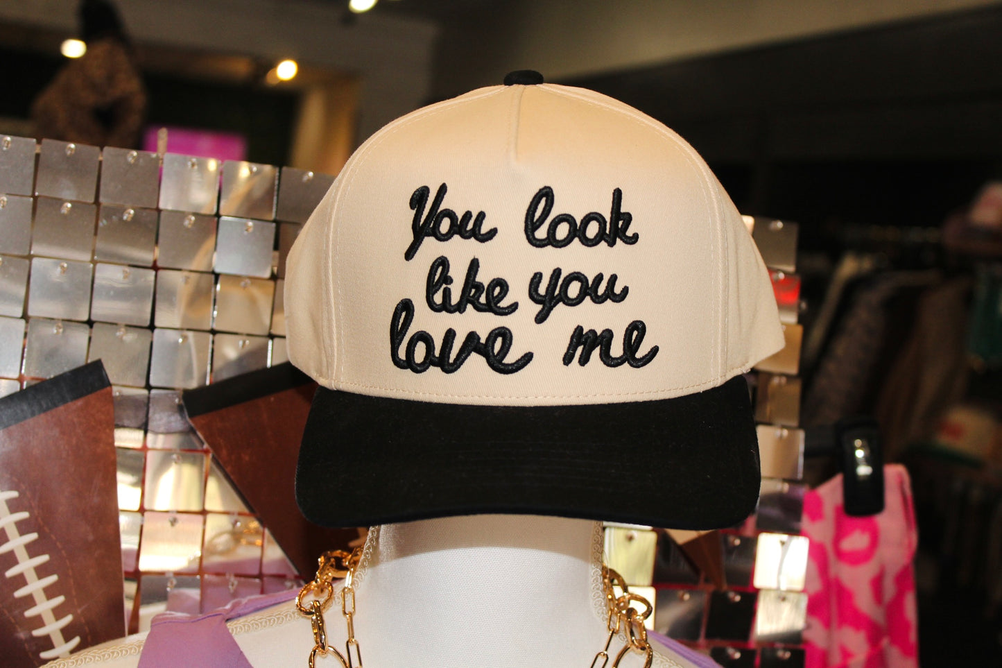 You Look Like You Love Me - Black Fabric Hat