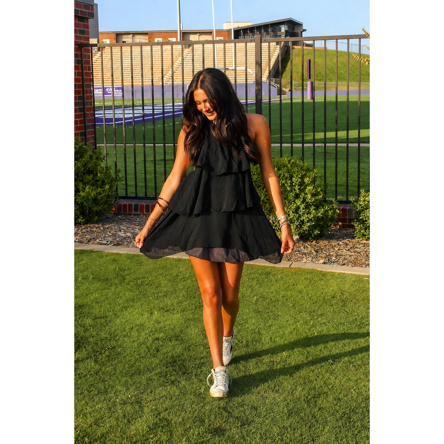 Midnight Ruffle Dress