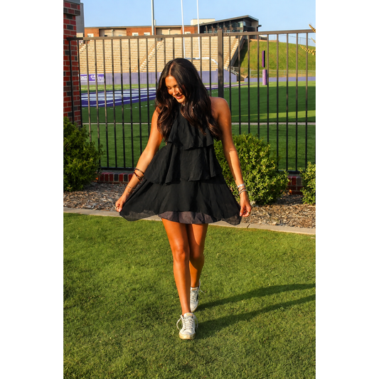 Midnight Ruffle Dress