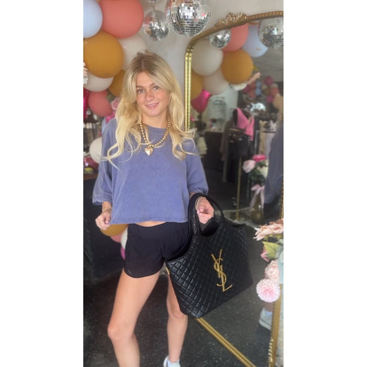 Dusty Indigo Box Tee