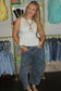 White Peplum Tank