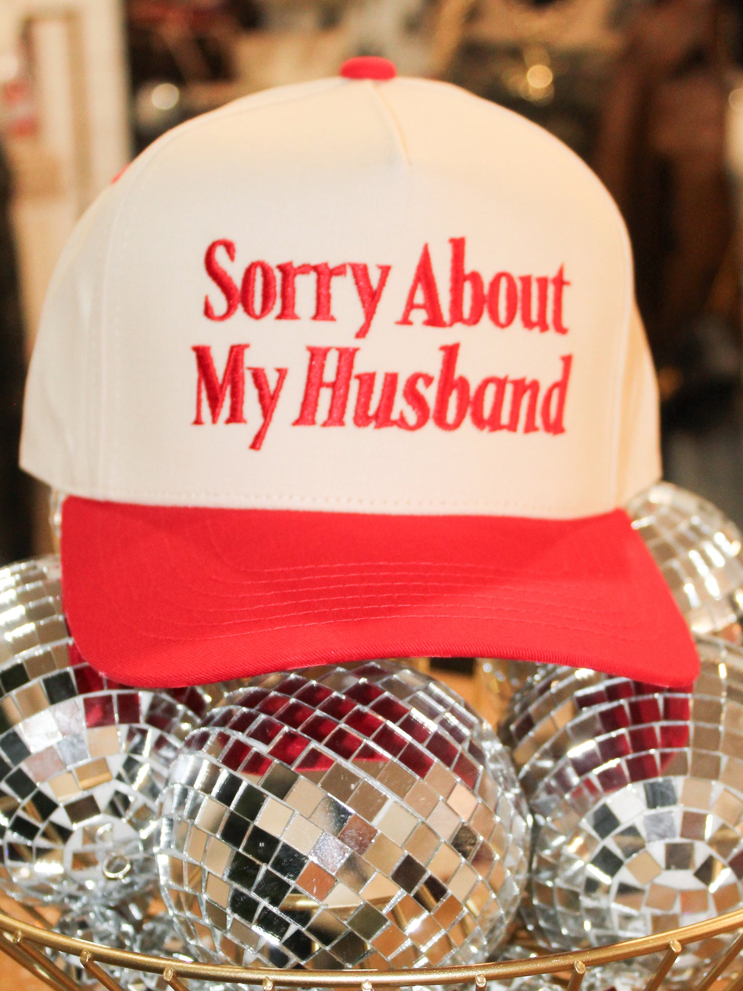 Sorry About My Husband Fabric Hat