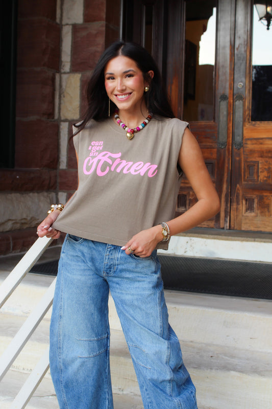 Can I Get An Amen Crop Tee