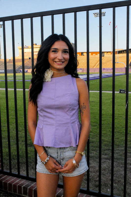 Purple Peplum Tank