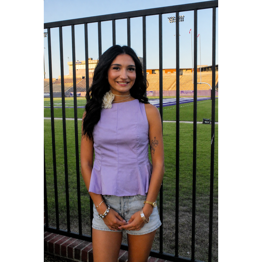 Purple Peplum Tank