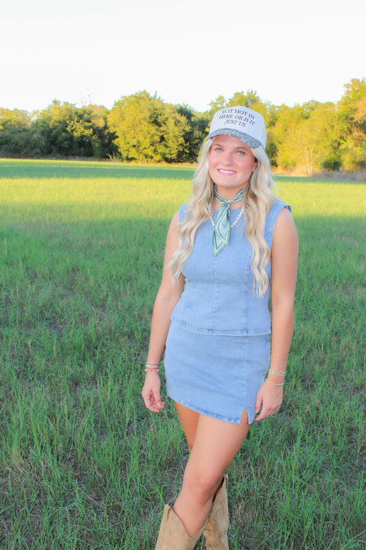 Caught Me In Denim Set