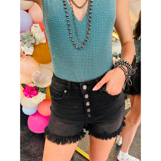 Black Cut Off Shorts