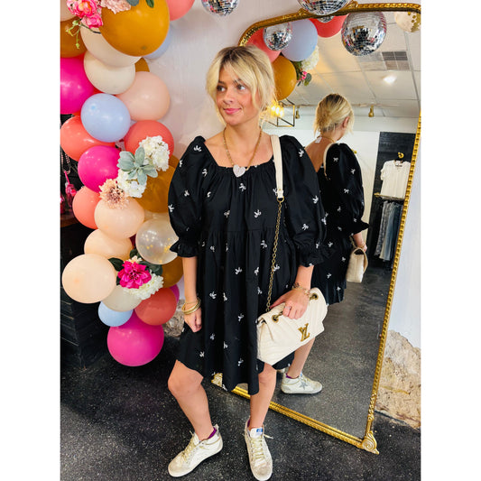 Black and White Bow Dress