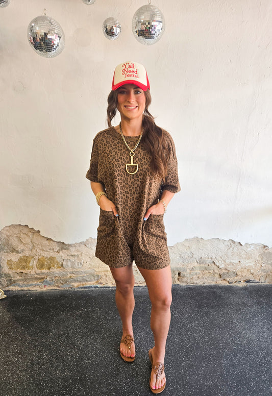 The Dolly Leopard Romper