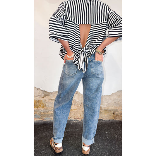 The Kamryn Stretch Barrel Jeans