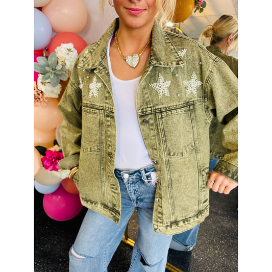 Green Star Jean Jacket