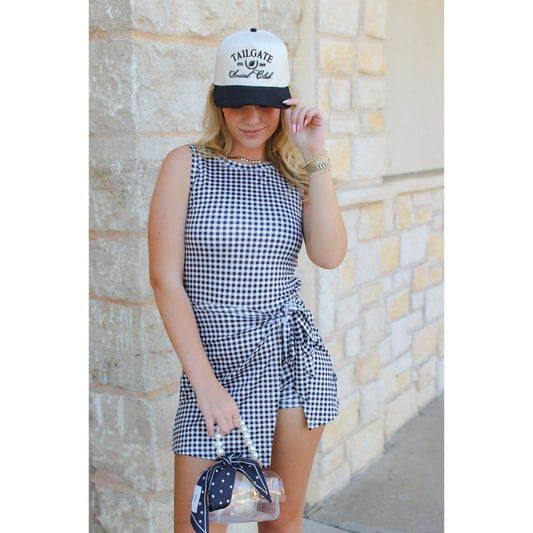 Checkered Charm Romper