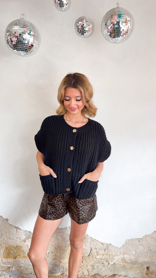 Leopard Luxe Leather Shorts