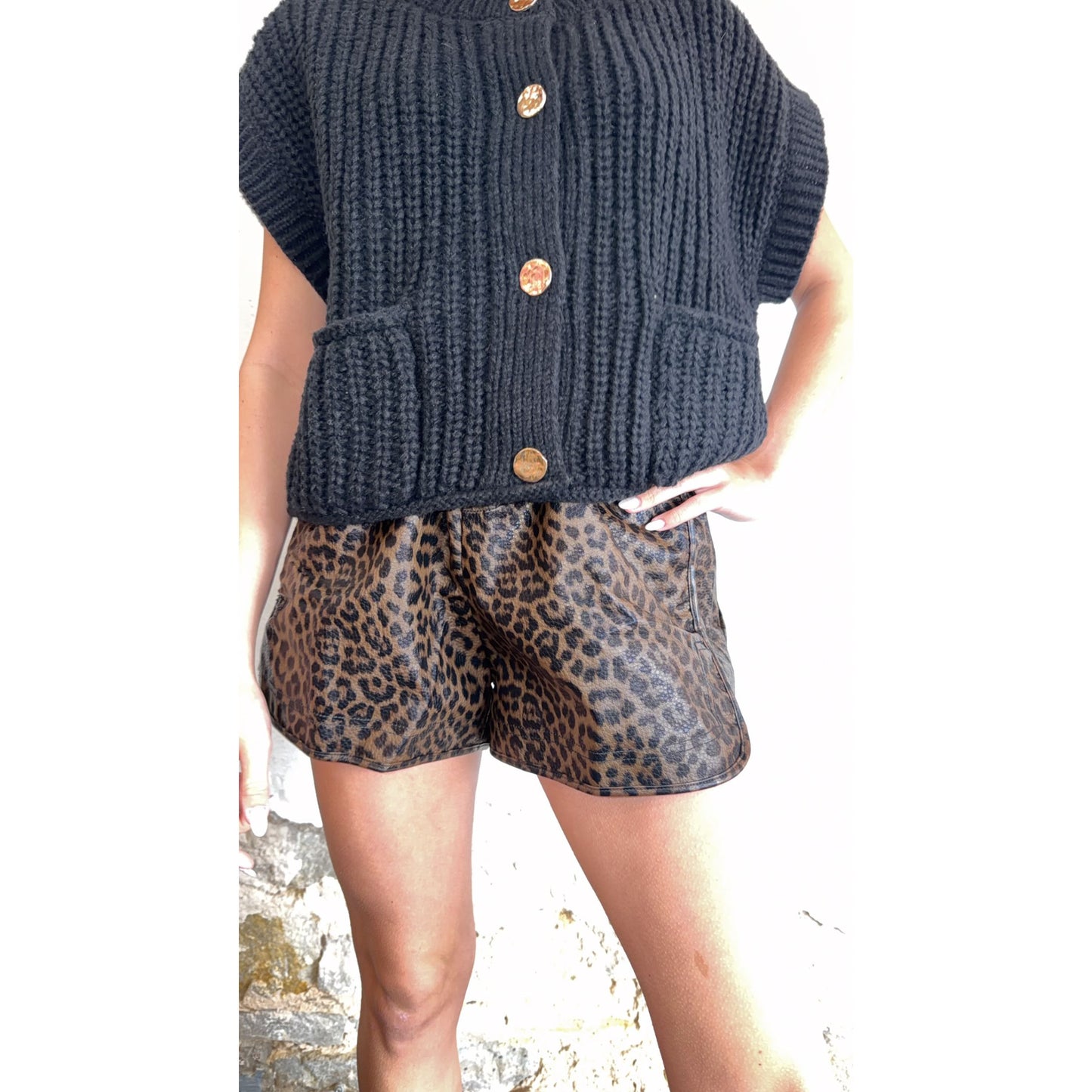 Leopard Luxe Leather Shorts