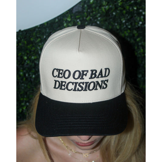 CEO Of Making Bad Decisions Fabric Hat