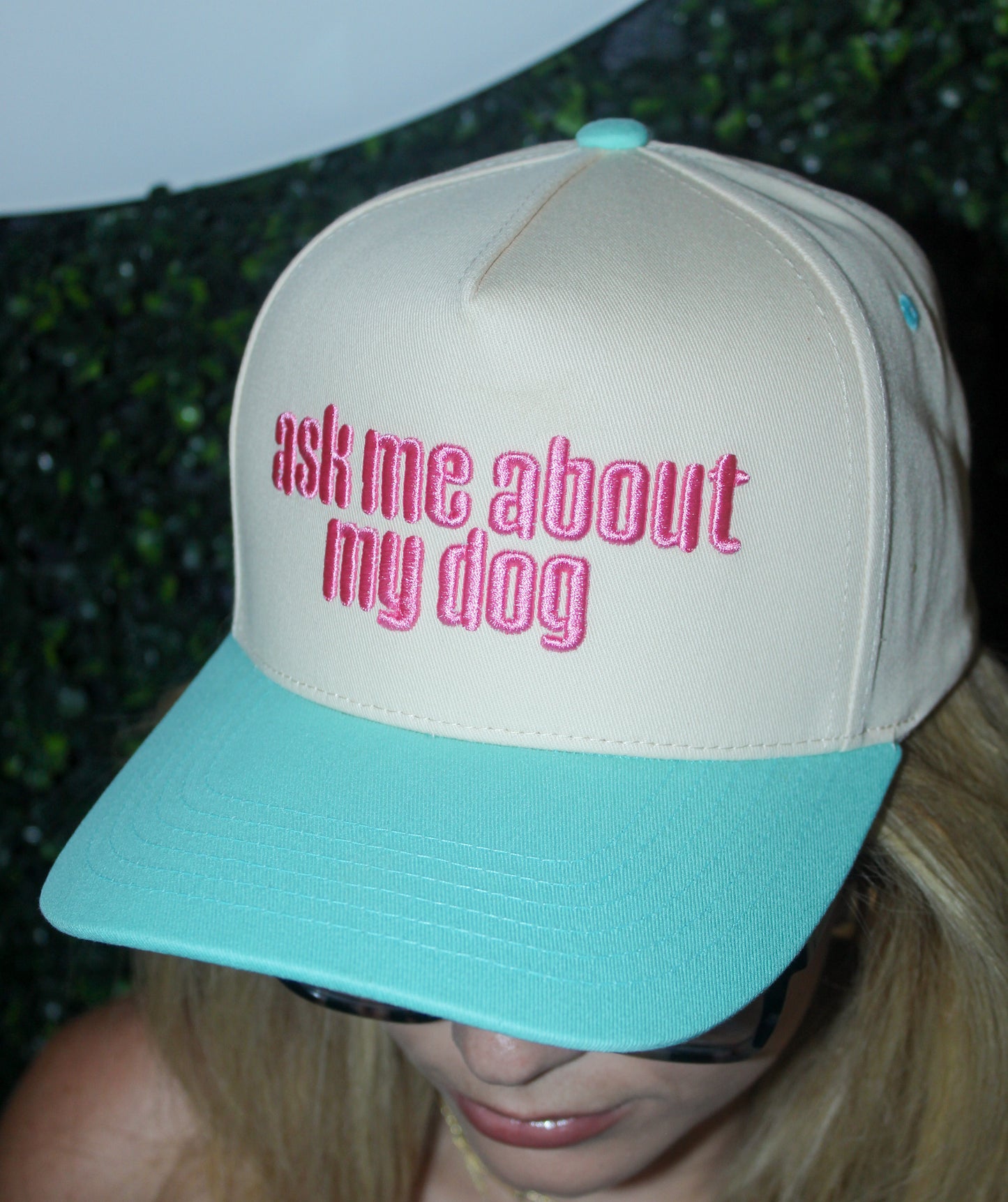 Ask Me About My Dog Fabric Hat