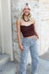 Whiskey Vibes Strapless Top