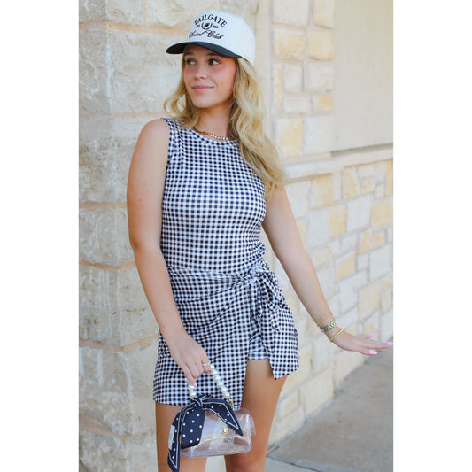 Checkered Charm Romper