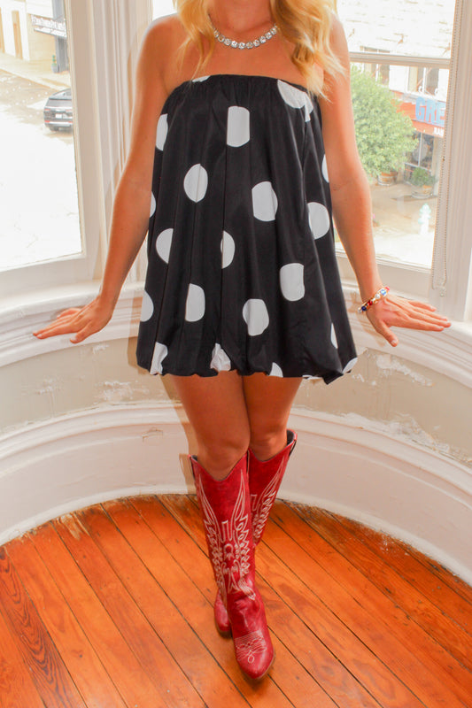Midnight Dottie Bubble Dress