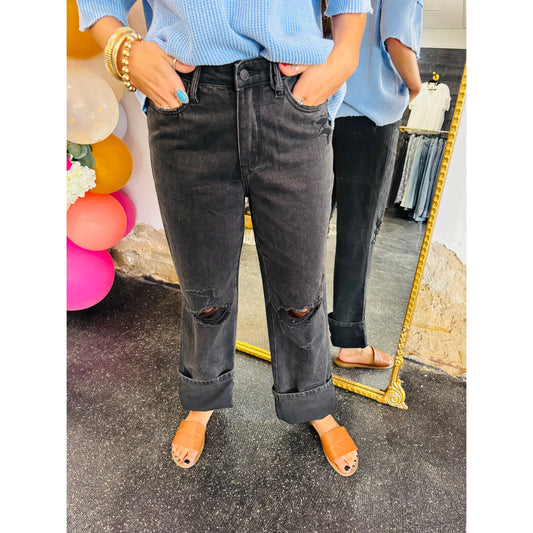 Black Judy Blue Ripped