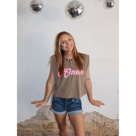 Can I Get An Amen Crop Tee