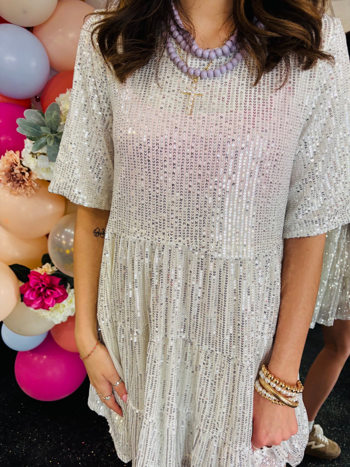 White Sparkle Dress