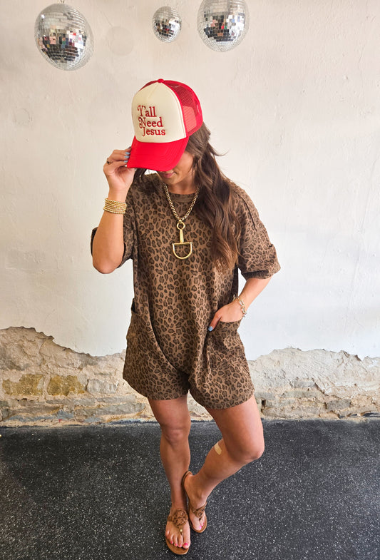 The Dolly Leopard Romper