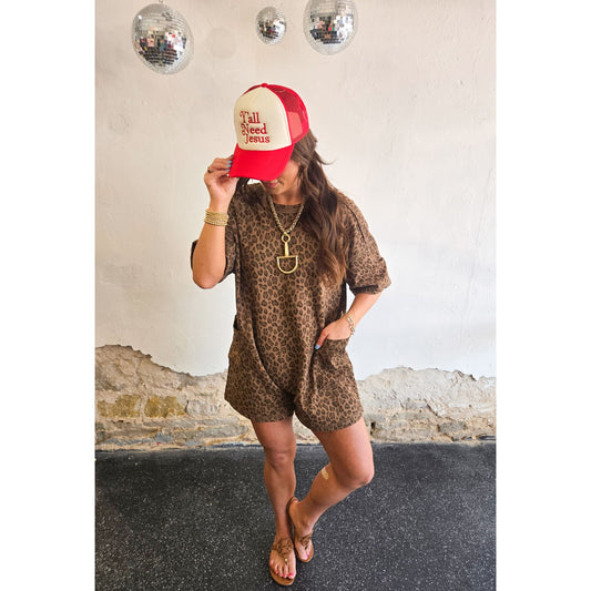The Dolly Leopard Romper