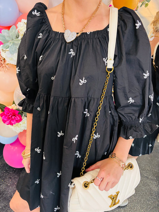 Black and White Bow Dress