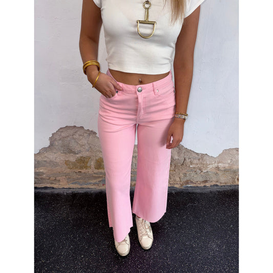 Pink Velvet Wide Legs