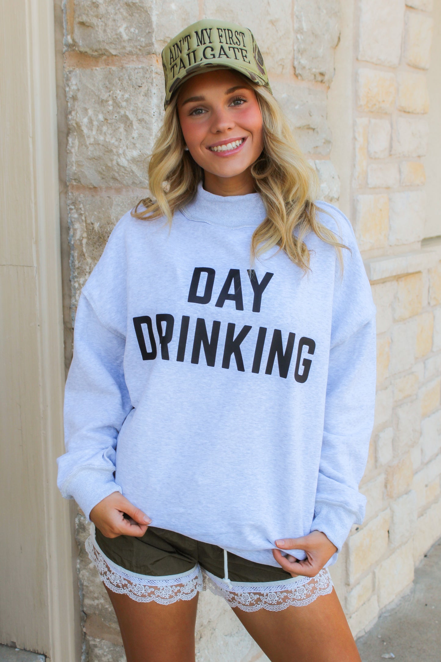 Day Drinking Reversible Mockneck